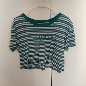 Guess striped crop tee